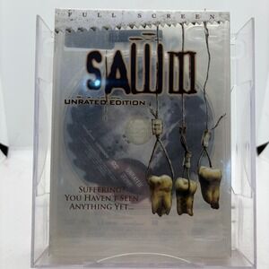 Saw III DVD Unrated Edition Full Screen Horror Movie 2006 Lionsgate Jigsaw